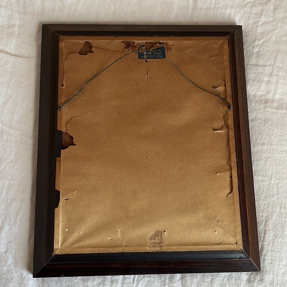 Vintage Oil Painting c1947 Bouquet of Roses in Wooden Frame Signed - Picture 14 of 14